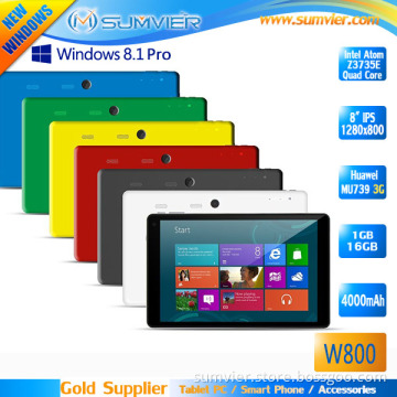 8inch 1280*800 IPS Intel Atom Quad Core Windows8.1 PRO Tablet (W800)